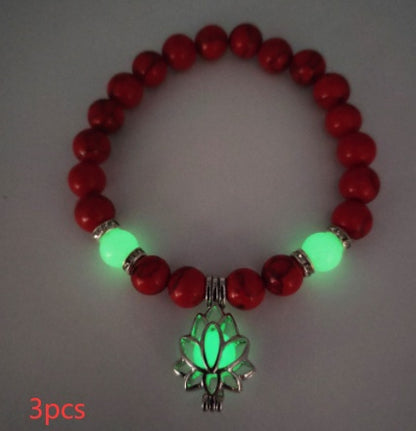 Lotus Natural Stone Bracelet