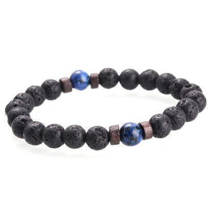 Accessories Men's Bracelets Natural Moonstone Beads Tibetan Buddha Bracelet Lava Stone Diffuser Bracelet