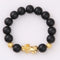 Obsidian 18K Gold Bracelet six brave words on hand and little Pearl transport gifts wholesale