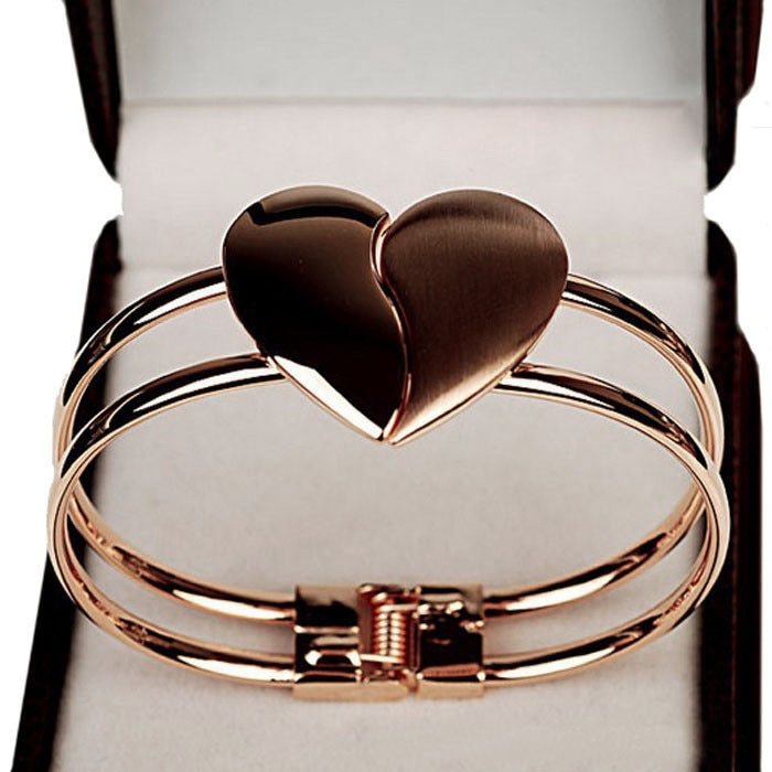 Frosted double heart bracelet women