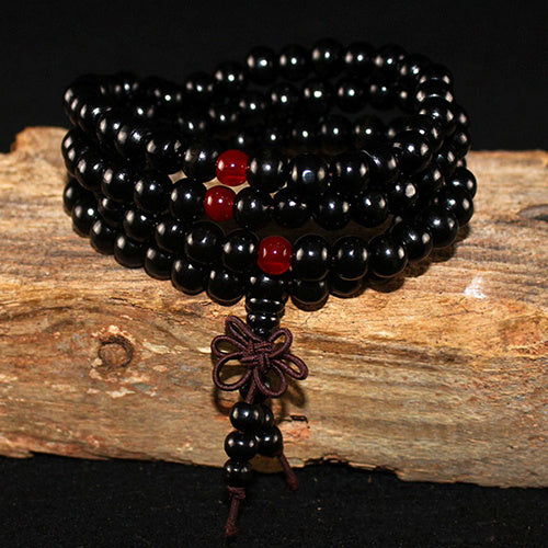 Beaded Knot black ebony Men Bracelets Bangles