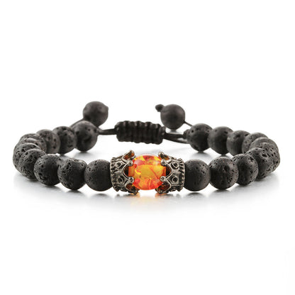 Beaded Hand Rope Volcanic Stone Bracelet