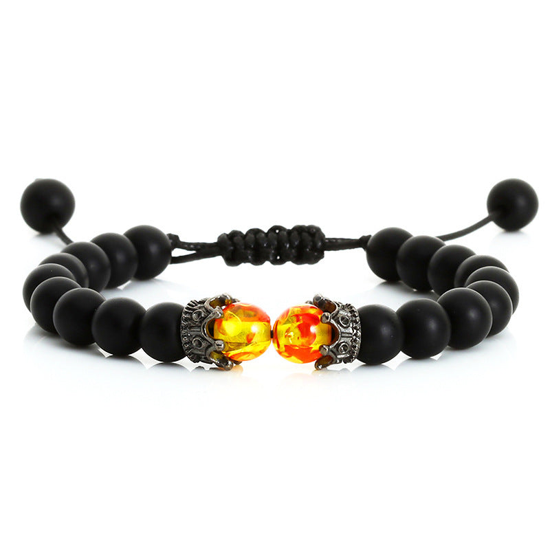 Beaded Hand Rope Volcanic Stone Bracelet