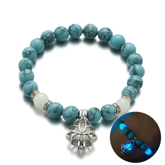 Lotus Natural Stone Bracelet