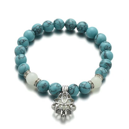 Lotus Natural Stone Bracelet